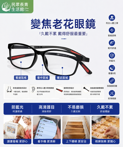 抗藍光老花眼鏡