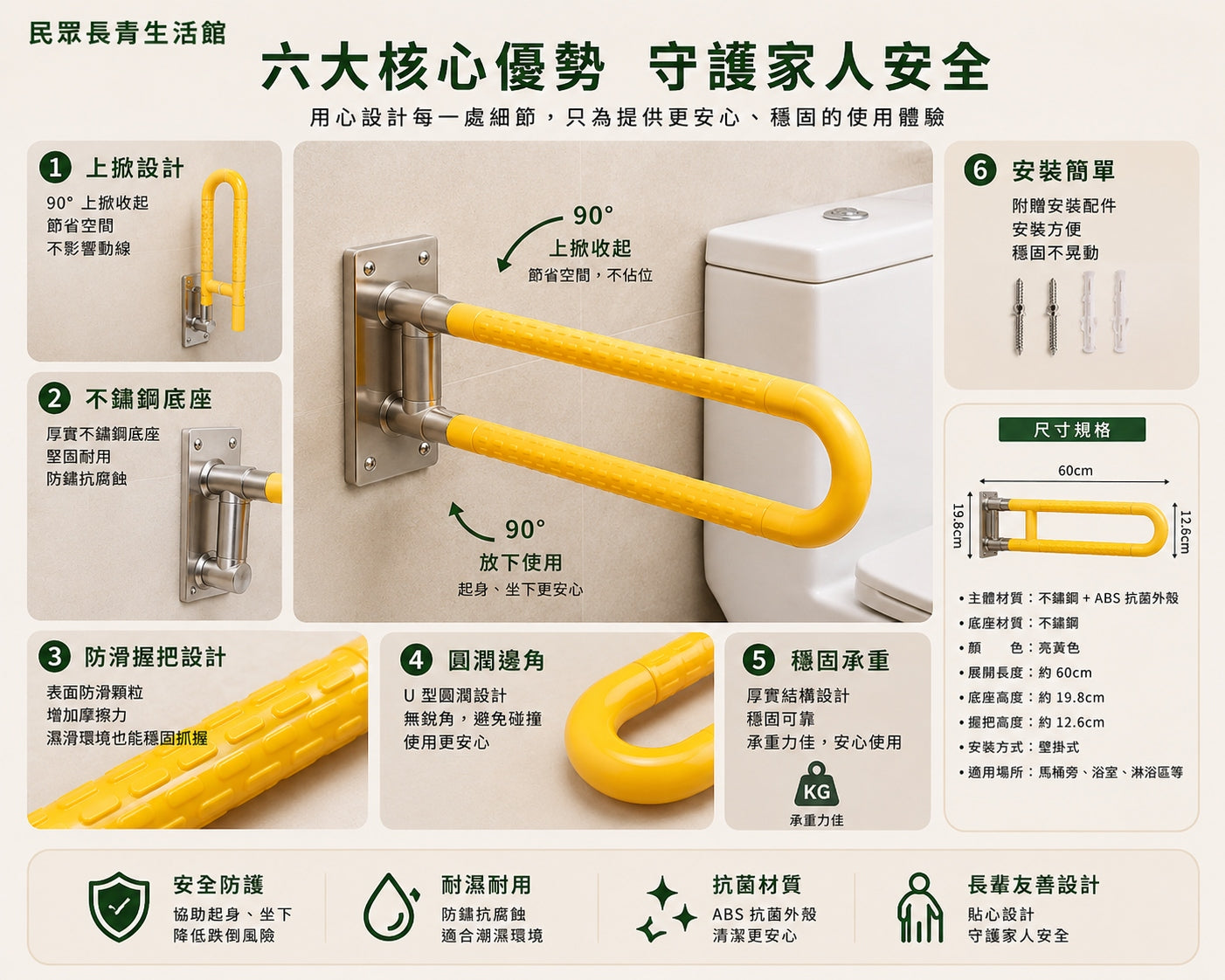 U型上翻扶手