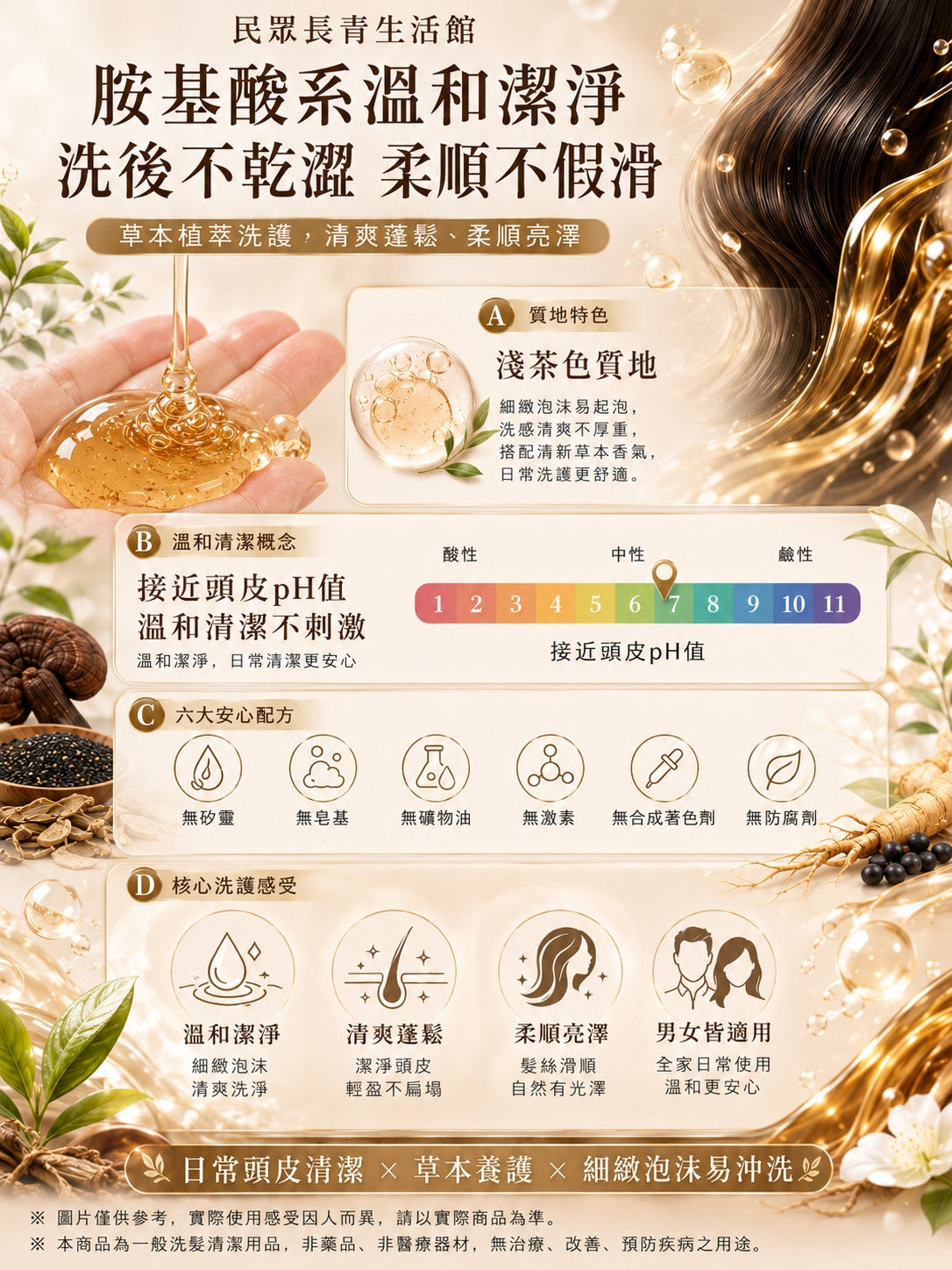 五黑 亮澤植萃洗髮精
