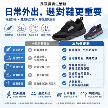 輕盈無負擔健走鞋