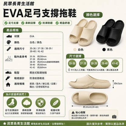 足弓支撐拖鞋
